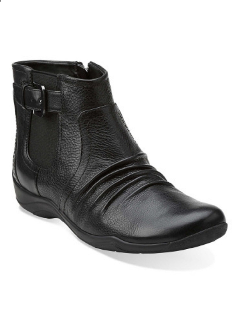 Clarks Kessa Pavilion Ankle Boots Black Leather Size 9 M